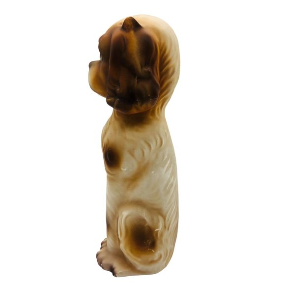 Vintage 50s 60s Wales Ceramic Spaniel Dog Big Eyes MCM Made in Japan 9 Inches - Picture 6 of 12